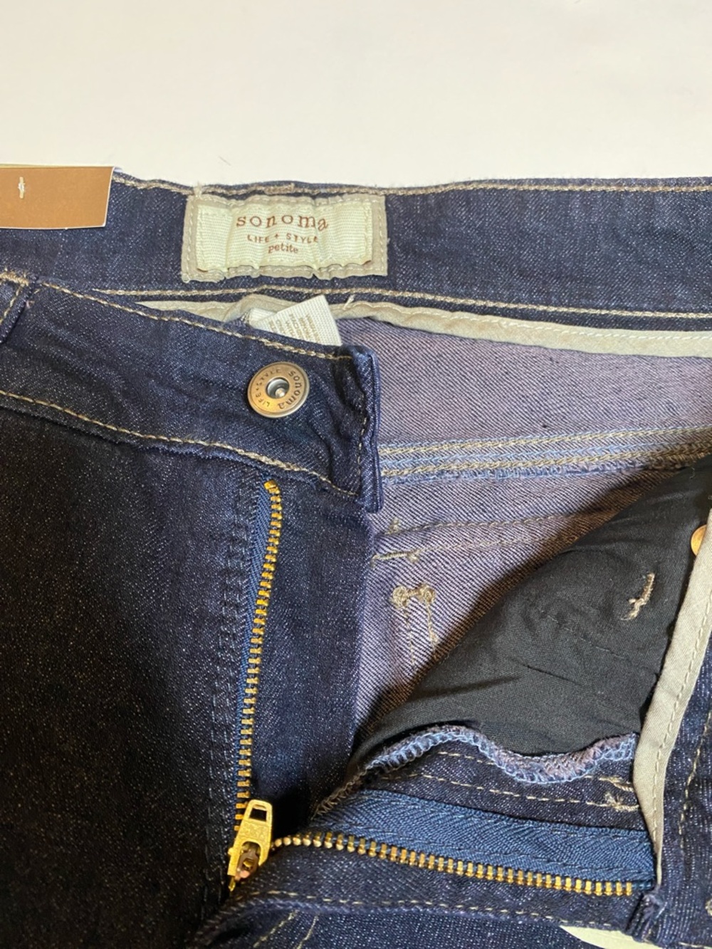 Sonoma SZ 8P Dark Denim Boot Cut Mid Rise Slimming Jeans New D6e - Picture 5 of 13